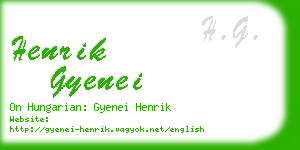 henrik gyenei business card